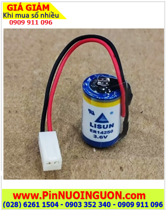 Lisun ER14250 (Zắc cắm); Pin nuôi nguồn Lisun ER14250 lithium 3.6v 1/2AA 1200mAh chính hãng